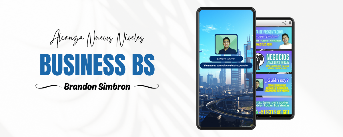 banner representativo sobre las funciones y características de la app de "Business BS"
